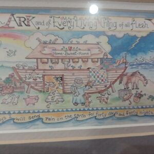 Charming Noah's Ark Home Art Print